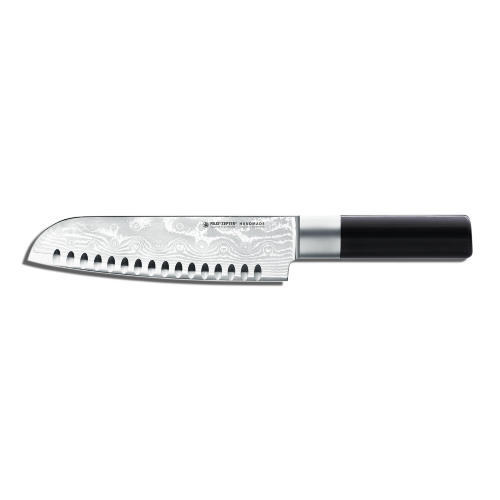 Нож "Сантоку" с черной ручкой
