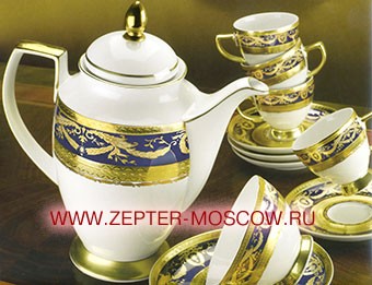Империал Голд Кобальт - комплект на 6 персон (40 пр.), LP-3306-CO*, Zepter/Цептер Империал Голд Кобальт - комплект на 6 персон (40 пр.), LP-3306-CO*, Zepter/Цептер