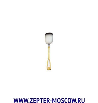 Венус - Набор ложек для мороженого на 6 персон с золотым декором (6 пр