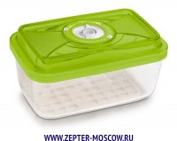 Стеклянный контейнер прямоугольный средний 12x20x8 см - 1,5 л