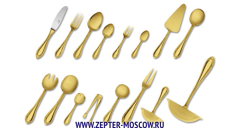 Сенатор - Набор столовых приборов на 6 персон позолоченный (48 пр.) Сенатор - Набор столовых приборов на 6 персон позолоченный (48 пр.)