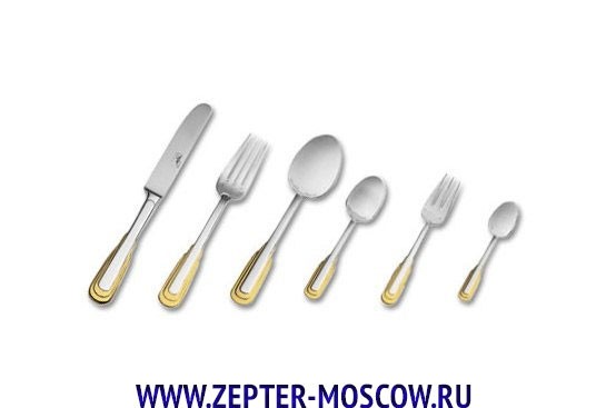 Каприз - Набор столовых приборов на 6 персон с золот.декором (36 пр.) Каприз - Набор столовых приборов на 6 персон с золот.декором (36 пр.)