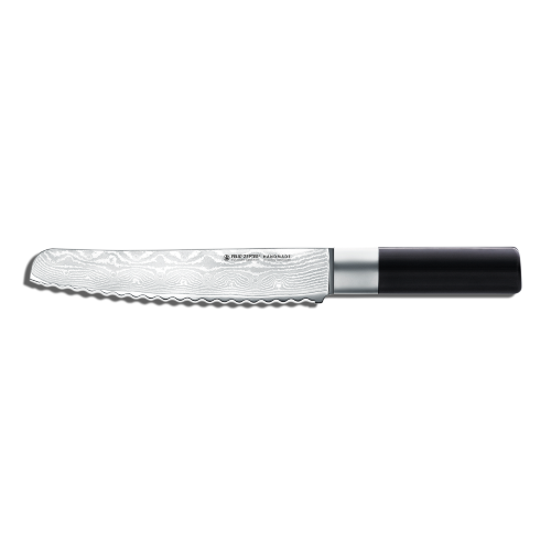 Нож для хлеба с чёрной ручкой