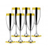 Ла Перле - набор бокалов для шампанского с золотым декором, 6 шт.